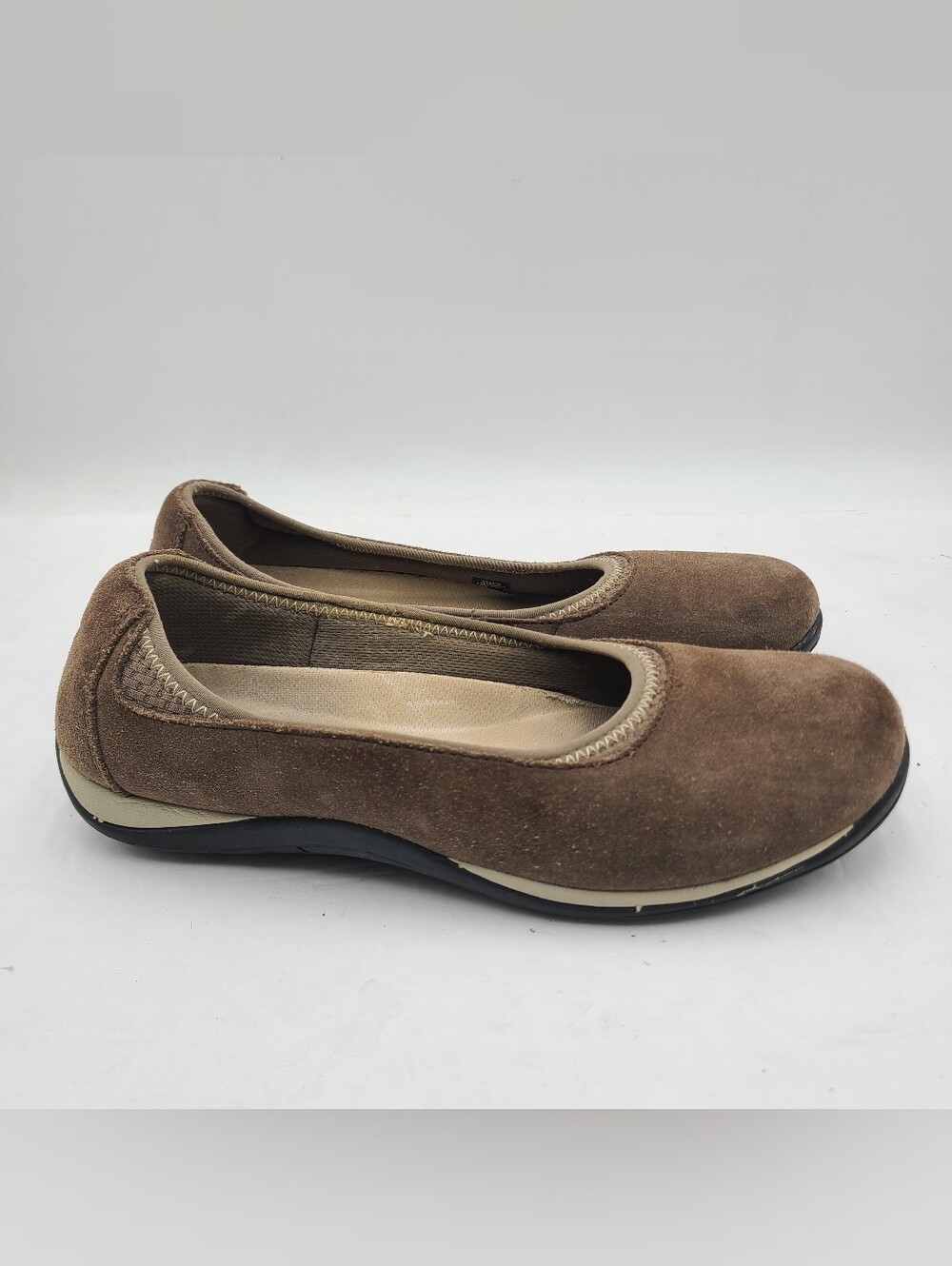 B52 L.L. Bean Ballet Flats Women's 9.5 Brown Leather Round Toe Slip On Casual